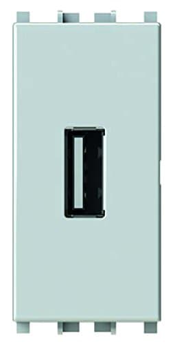 4Box 4b.v14.USB CHARGER USB 2.1 AMP COMPATIBLE WITH VIMAR PLANA, 250 V, White