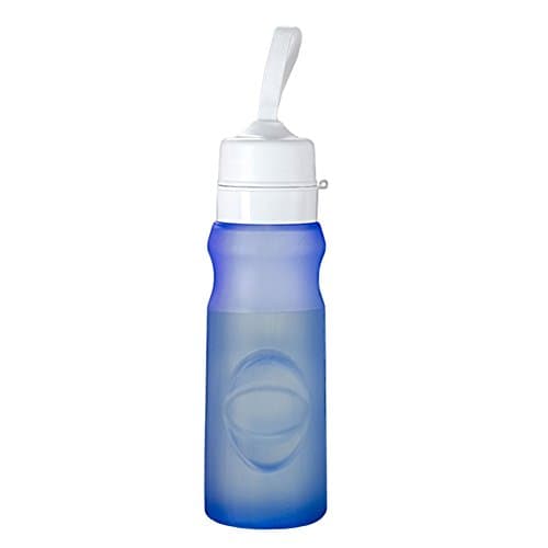 550ml Camping Bottles Hiking folding water cup Foldable Silicone Water kettle For Travel Outdoor Sport Activities (white)