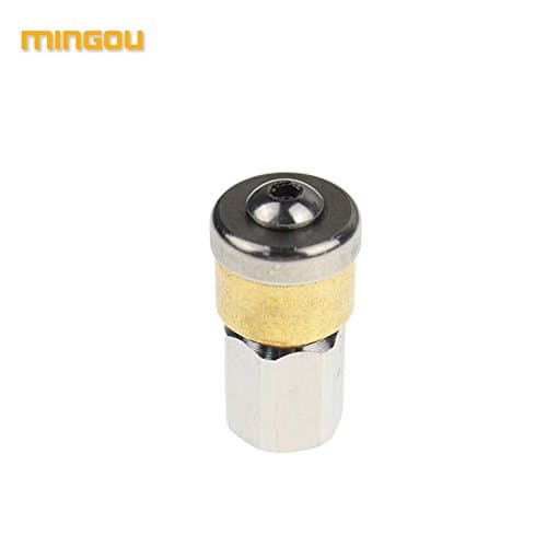 MINGOU Sewer Jetting Nozzle for High Pressure Washer,Rotating, 3/8'',1/4'',1/8'' Female NPT, 4000 PSI, Stainless Steel (1/8'')