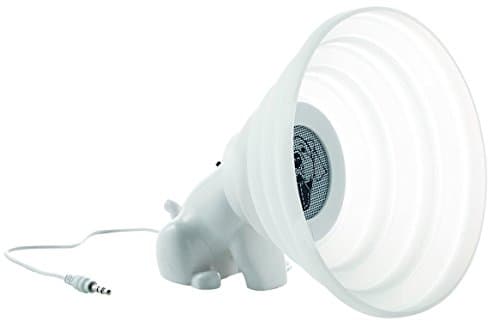 Emy Cute Collapsible Speakers Portable Speakers For Laptops Computers Iphone, iPod, Ipad, Tablets and MP3 Players (White)