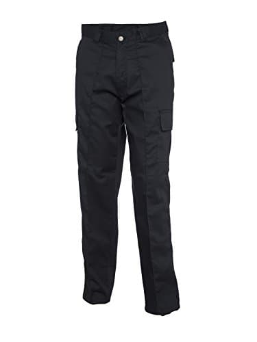Mens Cargo Work Trousers Black or Navy Short Reg Long Sizes 28 to 52 (W38 L29, black)