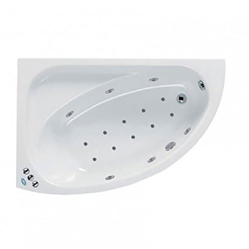 Plumbers Choice Keeley System 3 Acrylic Corner Whirlpool &amp; Airpool Spa Bath 1500mm x 1000mm Left Hand