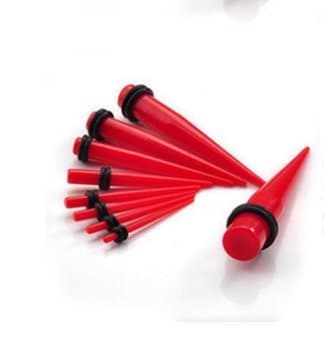 SROVFIDY Ear Stretchers Starter Kit 36PC Taper Kit with Plugs Double O-rings 14G-00G Stretching