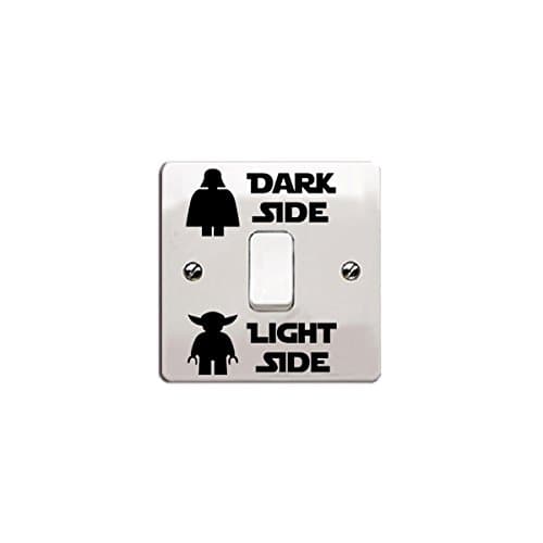 Star Wars Vinyl light switch sticker "Dark Side - Light Side" (black, Style 2)