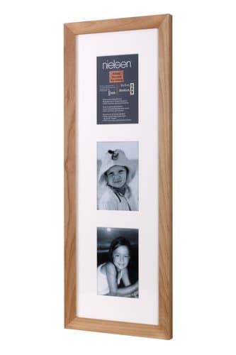 Nielsen Essentielles Birch 20 x 60 cm Multi 3-Aperture 15 x 10 cm, Wooden Multi-Photo Frames