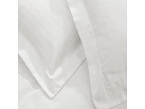 2 Piece Euro Shams 400 Thread Count 100% Egyptian Cotton Solid Pattern (26" x 26" (66cm x 66cm ), White Stripe)