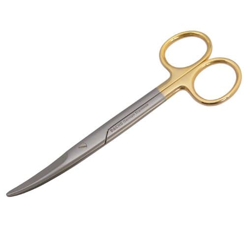 DACHS Surgical dissecting scissors according to Mayo with gilded handle - sterilizable and 14 cm long