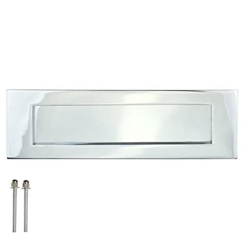 Front Door Letter Plate 250mm x 70mm Polished Chrome