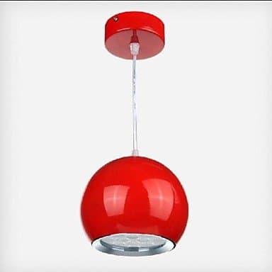 18w LED Droplight Apple Shape Dining Room Light LED Pendant Lights AC85-265v ( Color : Red , Light Source Color : White-90-240V )