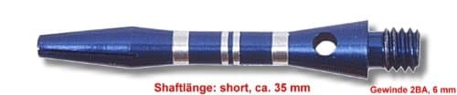 Karella Aluminum Dart Shaft short Blue Stripe
