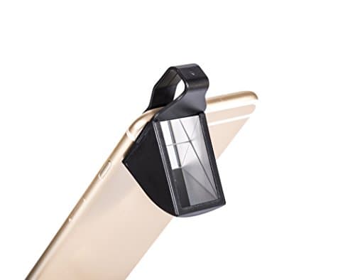 WONBSDOM Universal Clip-On Periscope lens for iPhone 7/7s/5s/5c/4s, iPad iTouch all series,Samsung Galaxy S7/S6/S5/S4,Samsung Galaxy Note 5/4/3,HTC,Blackberry,Sony XperiaZ5/Z4/Z3,etc. (Black)