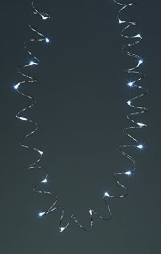 Premier Set of White LED wire lights with timer and 25 White LED Bulbs