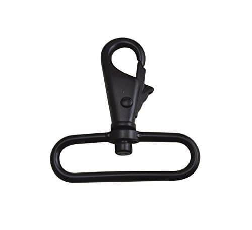 Ruihai Black 2" Inside Diameter Oval Ring Shrimp Head Buckle Lobster Clasps Swivel Snap Hooks Pack of 4
