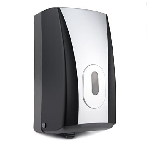 Toilet Paper Dispenser - Bulk Pack Inter-Leaf Or Standard Roll - Wall Mounted (Black/Silver)