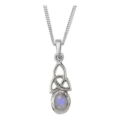 In4aDig Celtic Trinity Knot Silver Birthstone Pendant June - Moonstone