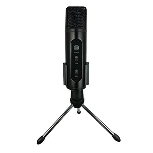 TKGOU Portable Microphone, Iphone Wireless Karaoke microphone with pop filter & tripod microphone stand, great for Vocal, Recording,Facebook Chat(GM991B)