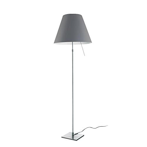 Costanza Terra Floor Lamp Telescope/Dimmer concrete grey/brushed/frame aluminium/foot 18cmx18cm