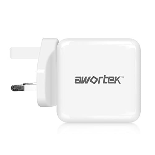 Awortek Quick USB Charge 3.0 24W Wall Charger Desktop Charging Fast Charger and PowerIQ Technology For iPhone7/7plus iPhone6/6S 4.7 iPad Air 2 /mini 3 Samsung Galaxy HTC