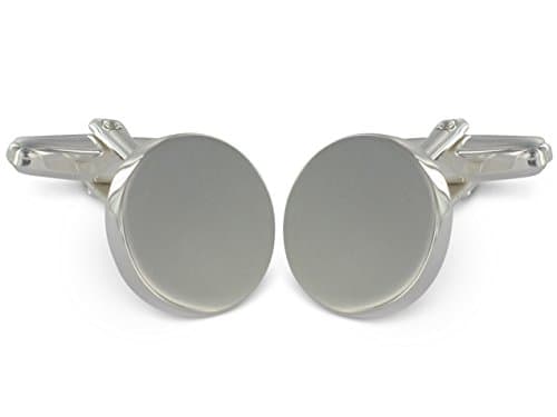 Grom Silver Cufflinks round engrave the wedding