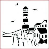 Imagination Crafts - 15 x 15cm (6 x 6) Stencil \ Mask Template - Lighthouse