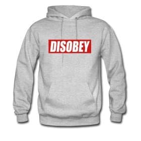 DISOBEY Hooded Sweater (Grey, X-Large)