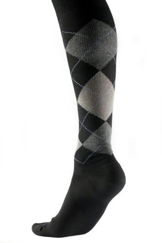 Lindner socks Support stockings Argyle, 7.5 - 9, black