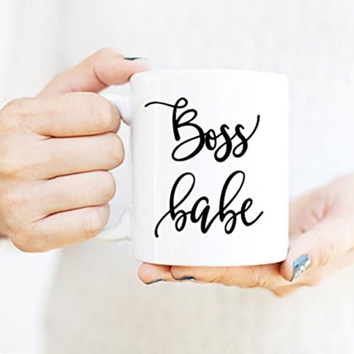 Zhank Boss Babe mug | Gift for Boss | Boss Gift | Graduation Gift for Her | Cute Officer Decor | Office Decor for Women | Boss Coffee Mug