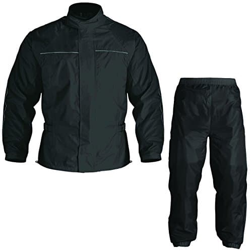 Roxter Waterproof Unisex Over Jacket &amp; Trouser Set - Black, Large / Two Garment 2 Piece Outfit Motorbike Motorcycling Motorcycle Clothing Clothes Coat Pant Cycling Cycle Biking Bike Bicycle Road Mountain MTB Upper Lower Body Wear Gear Kit Apparel Attire Rain Shell Coat Cover Wet Weather Keep Dry Adult Man Men Male Woman Women Ladies Water Repellent Resistant Season Summer Winter Walking Walk Sport Outdoor Commuting Commuter Commute Oxford Budget Brand Elasticated Cuff Taped Seam Reflective Safe