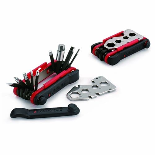Airace 19 in 1 Metallic Folding Tool Set - Black/Red