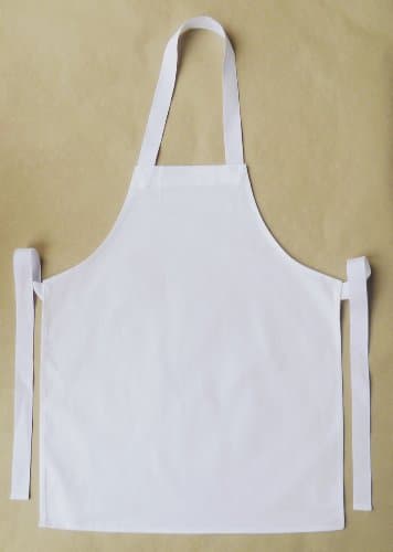 Childs White Apron in 100% Cotton Drill