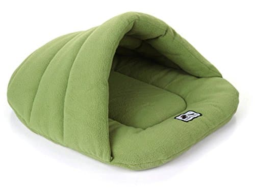 Muodu Luxury Pet Cave Half Covered Soft Cozy Sleeping Bag Mat for Dogs Cat Rabbit Warm House Bed