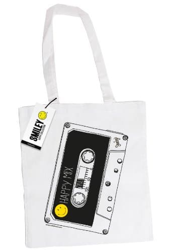 Smiley Happy Mix White Tote Bag