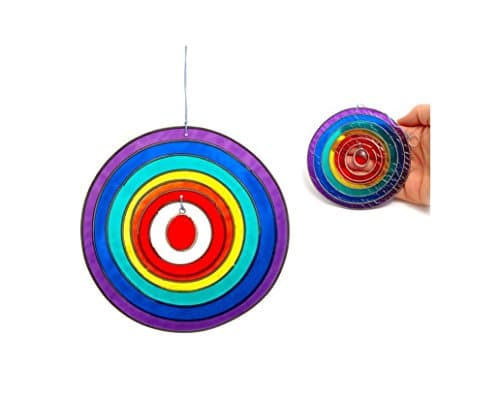 Circular Mobile Suncatcher in Rainbow Colours - Traded Ethically 15cm Dia