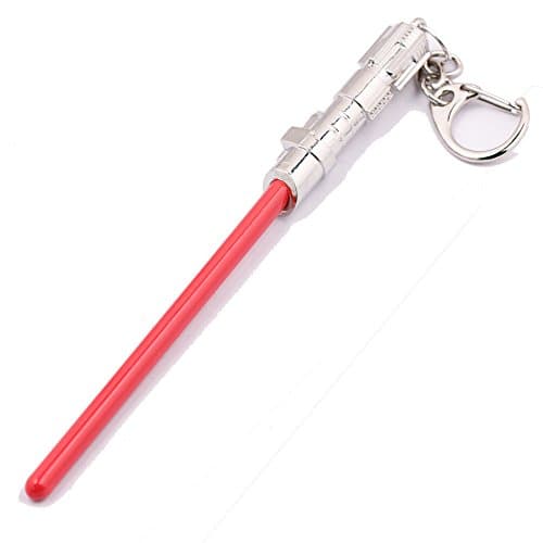 Star Wars Metal Lightsaber Keyring Red/Silver