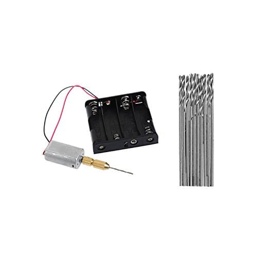 MuZuZi Mini Electric Drill DIY PCB Wood Hole Tools With Battery Box AA