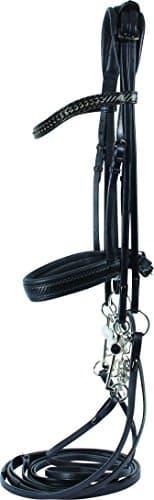 Catago Unisex 3D-Tech Series Double Swarowski Stones Cob Bridle, Black