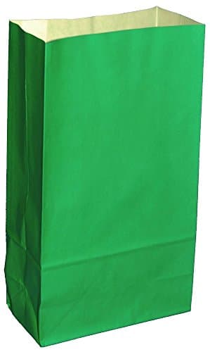 30 PAPER PARTY BAGS - GREEN