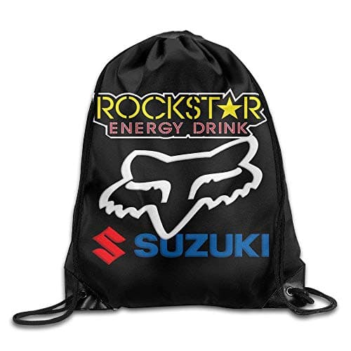 Dhrenvn Drawstring Backpack Sack Bag Rockstar Energy Suzuki Fox Racing Team Home Travel Sport Storage Hiking Running Bags