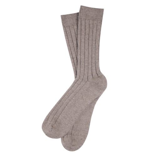 Men's Grey Cashmere Mix Socks Size Large (Large, Grey)