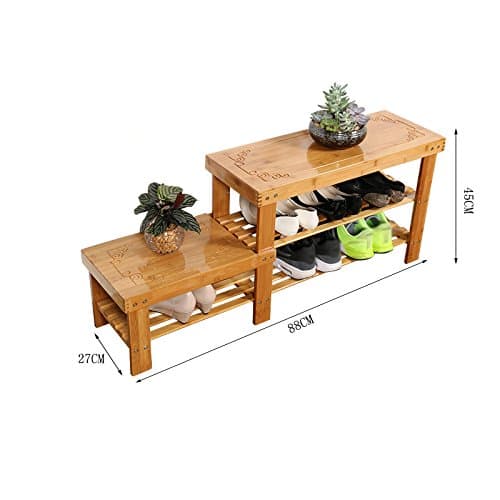 ZHDC® Nanzhu change shoes stool solid wood for high and low for the stool storage stool child-for-shoes stool simple shoe rack shoes stool Saving space ( Color : #1 )