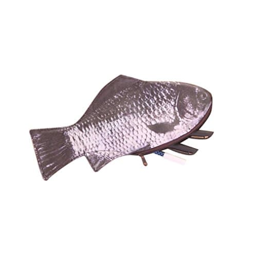 Pencil Case, Tonwalk Silver Carp Real Fish-Like Zipper Pen & Make-Up Pouch Pencil Case Funny Rare