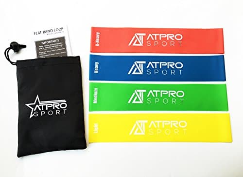 Resistance Loop Bands - Set of 4 Premium Exercise Bands Great for Improving Mobility and Strength, Yoga and Pilates, Suitable for Women and Men - Lifetime Guarantee