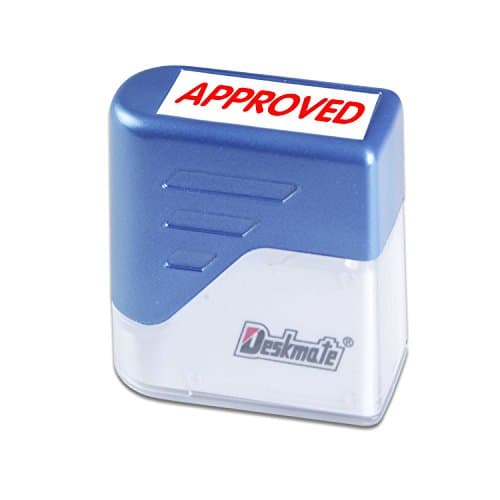 Approved Rubber Stamp Self Inking Bold Red Ink Text Business Office Self Stationery Inking Kit Document