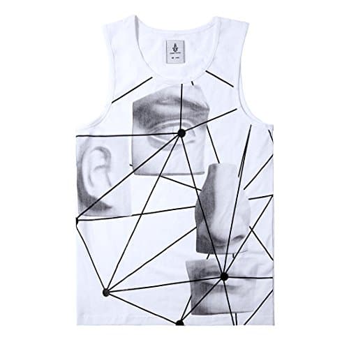 Kermit Psyche Tank Tops With Geometric Design For Men KP-8001 (XL(180/96A))