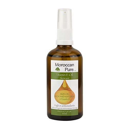 Moroccan Pure Cold Pressed Premium Vitamin E Oil For Skin | Face | Anti Oxident | Natural Organic and High Qualitty | Reduces Wrinkles &amp; Lightens Dark Spots Which Leaves Your Skin More Youthful | Glass Bottle 100ml