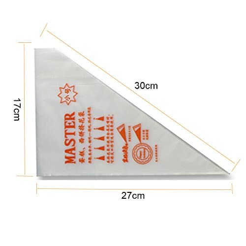 Ectkuee 100Pcs Plastic Disposable Icing Piping Pastry Bag Cake Sugar Craft Cupcake Decorating (s)