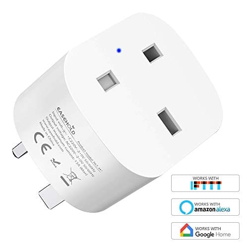Smart Plug Mini Wi-Fi Outlet, EASEHOLD Smart Sockets Compatible with Alexa, Echo, Google Home & IFTTT Voice Control, with Timing Function, No Hub Required, 13A (1-Pack)
