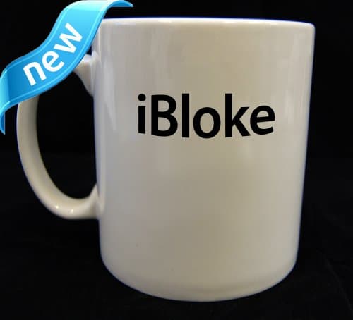iBloke Mug - Perfect for ipad, itouch and iphone users. Comes with FREE coffee stencil.