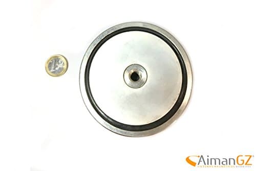 1 superiman with Hook, 97 mm Diameter x 40 mm Thickness – 300 kg pull for Fishing with Magnets