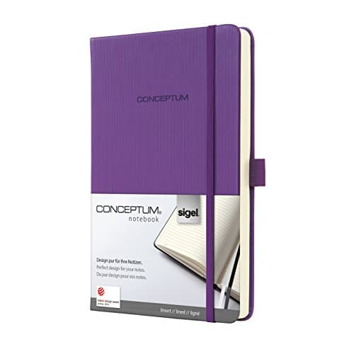 Sigel CO571 CONCEPTUM® Notebook, approx. A5, lined, hardcover, elastic fastener, magic purple